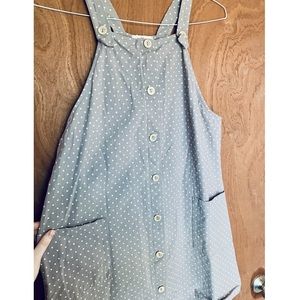 Polkadot overall dress with pockets
